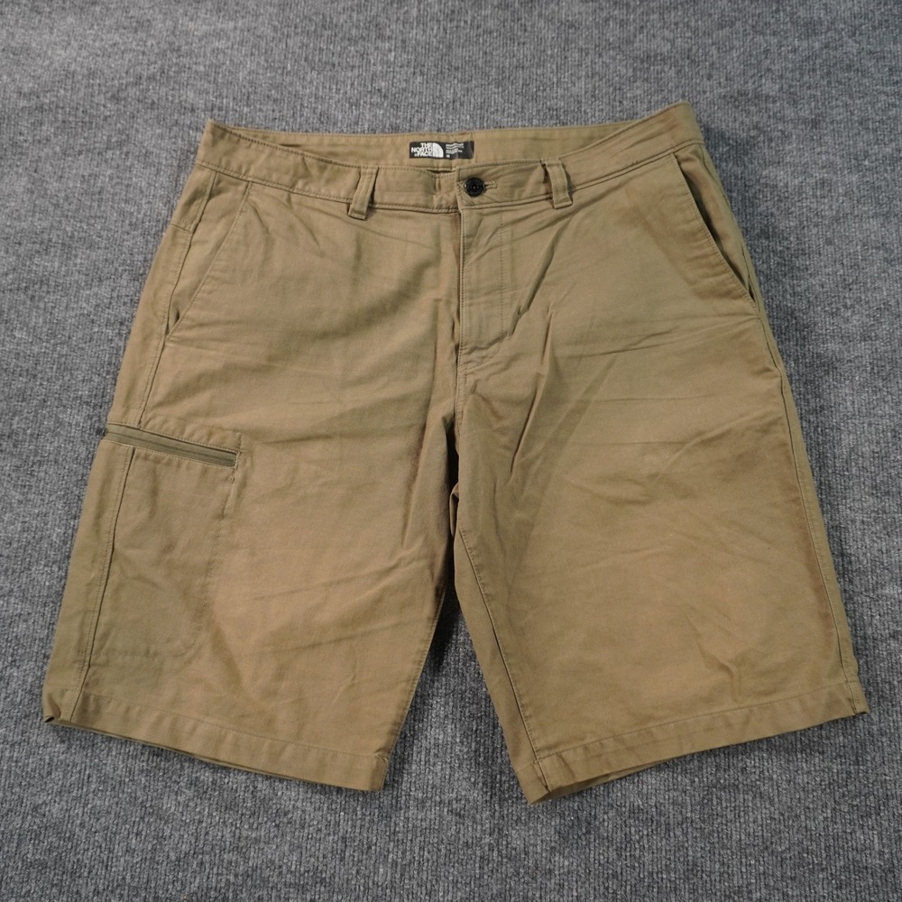 The North Face Cargo Shorts Mens 36 Khaki Tan Zippered Utility Pocket Hiking